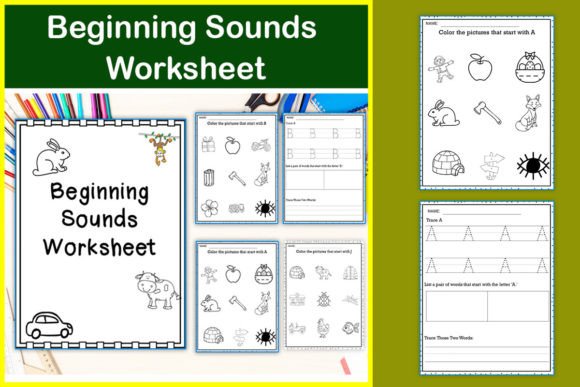 ABC: Beginning Sounds Trace & Color for PreK: The Ultimate Literacy Launchpad