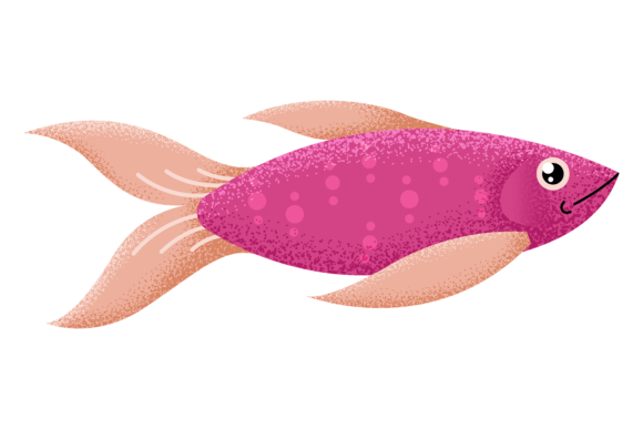Barb Fish Color Textured Icon: A Creative Asset for Bold Branding