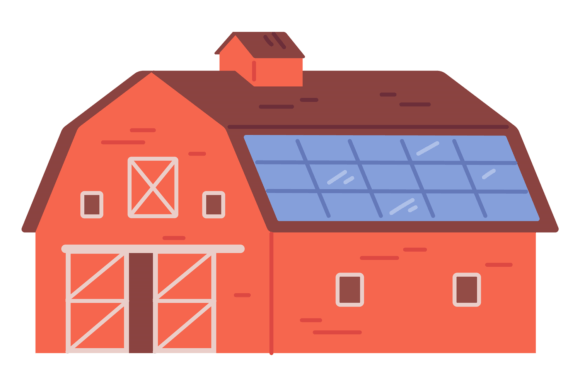 Barn Color Icon: The Authentic Agricultural Building Graphic