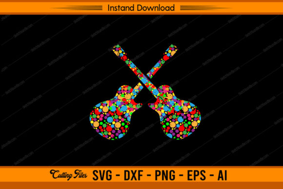Color Ball Floral Guitar: A Playful Design Asset for Creative Projects