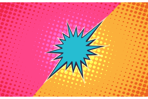 Comic Color Background: Pop Art Halftone for Bold Design