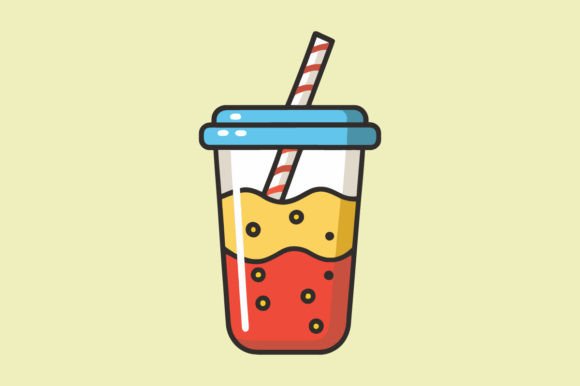 Cute Juice Flat Color Vector Sketch Art: A Designer's Fresh Take