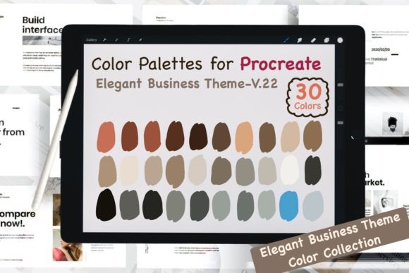 Elevate Your Brand with Elegant Biz V22 Procreate Palettes