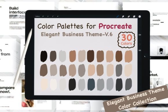 Elevate Your Brand with Procreate Color Palettes-Elegant Biz V.6