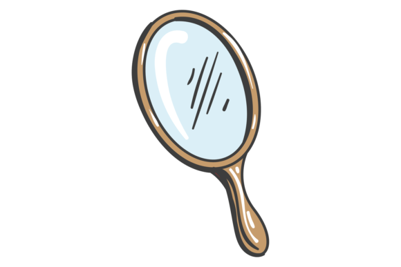 Hand Mirror Color Drawing: A Beauty Salon Icon for Modern Brands