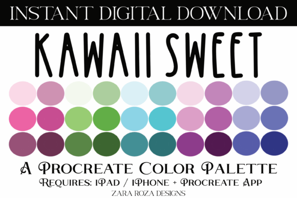 Kawaii Sweet Procreate Color Palette: A Digital Artist's Dream