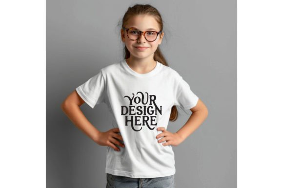 Mardi Gras Kids White T-Shirt Mockup for Designers
