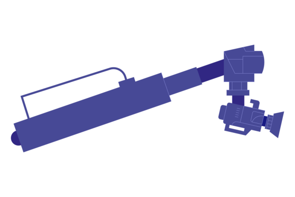 Movie Camera Crane Color Icon: Video Pro Font Guide