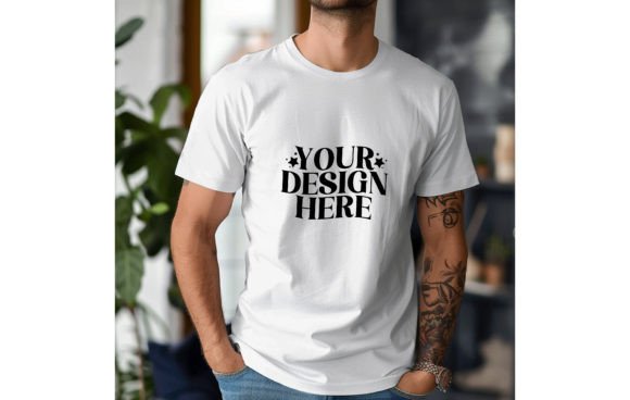 Next Level 6210 Man White Color Mockup 3: A Clean Canvas for Your Brand