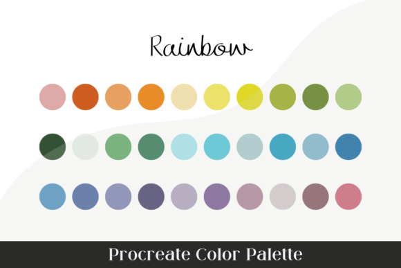 Rainbow - Procreate Color Palette: Your Vibrant Digital Toolkit