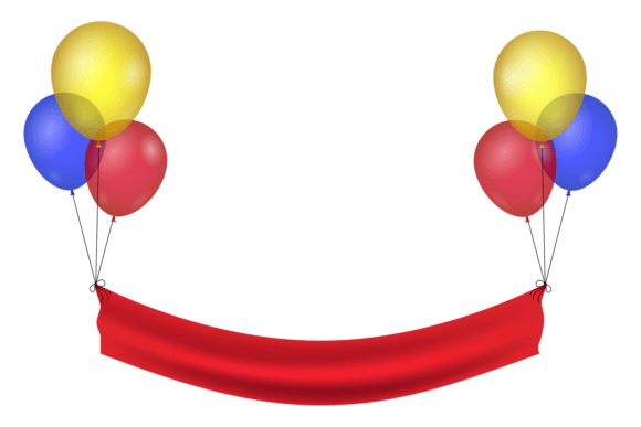 Red Ribbon Banner with Color Realistic B: A Designer's Go-To for Festive Impact