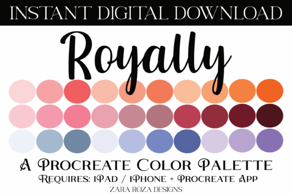 Royally Procreate Color Palette: A Regal Palette for Digital Artists