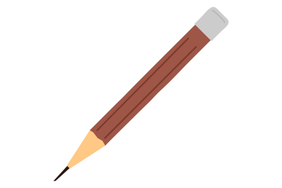 The Handcrafted Charm of the Pencil Color Icon: Drawing Wooden Sharp Typeface