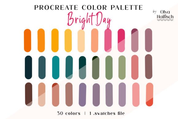 Unlock Vibrant Creativity with the Bright Procreate Color Swatches Palette